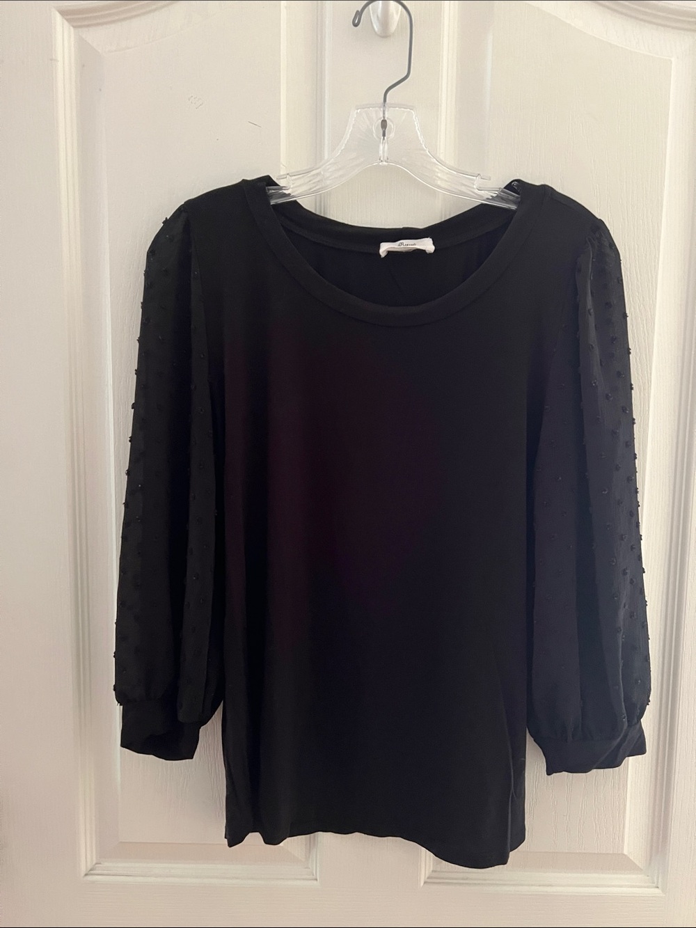 Black Women's Puff-Sleeve Blouse - Unbranded